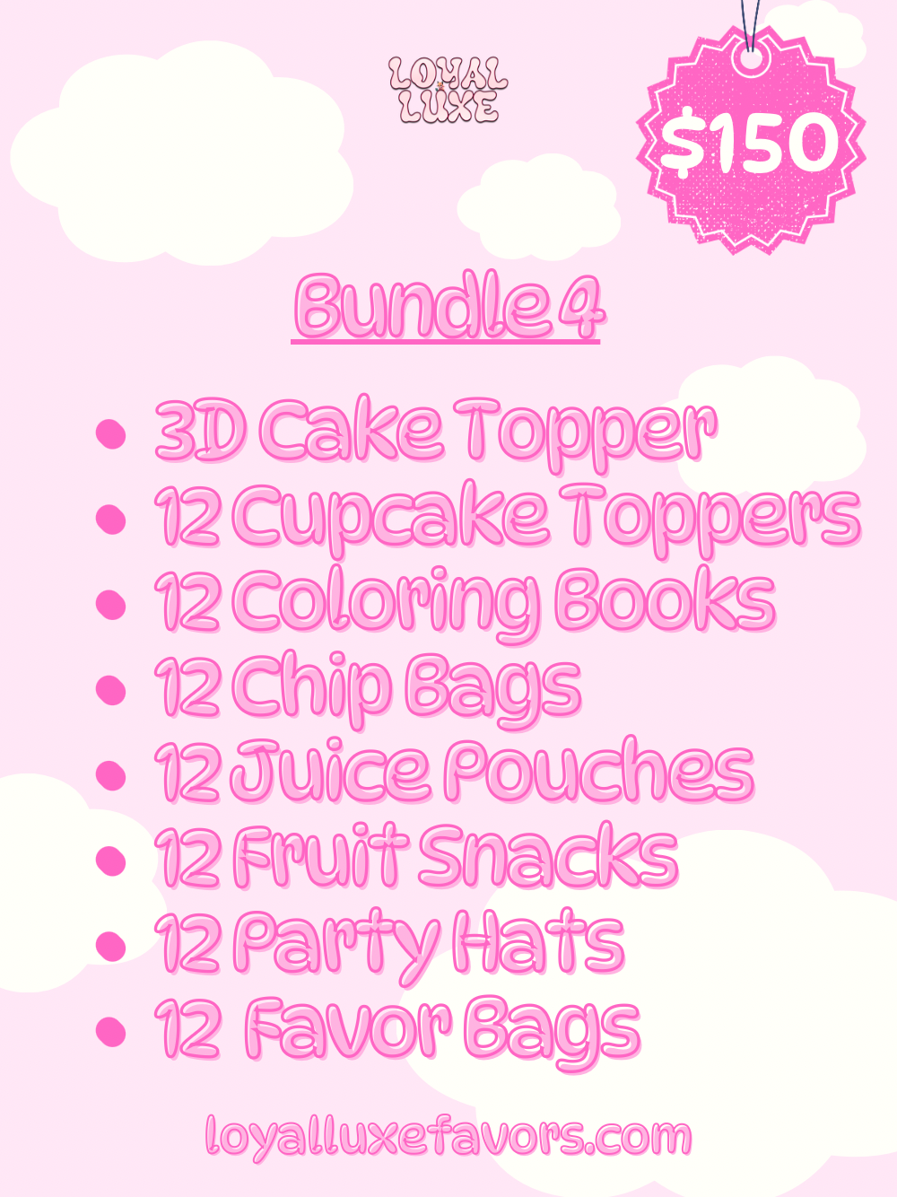Party Decor and Favor Bundle Deals for Birthday Party or Event