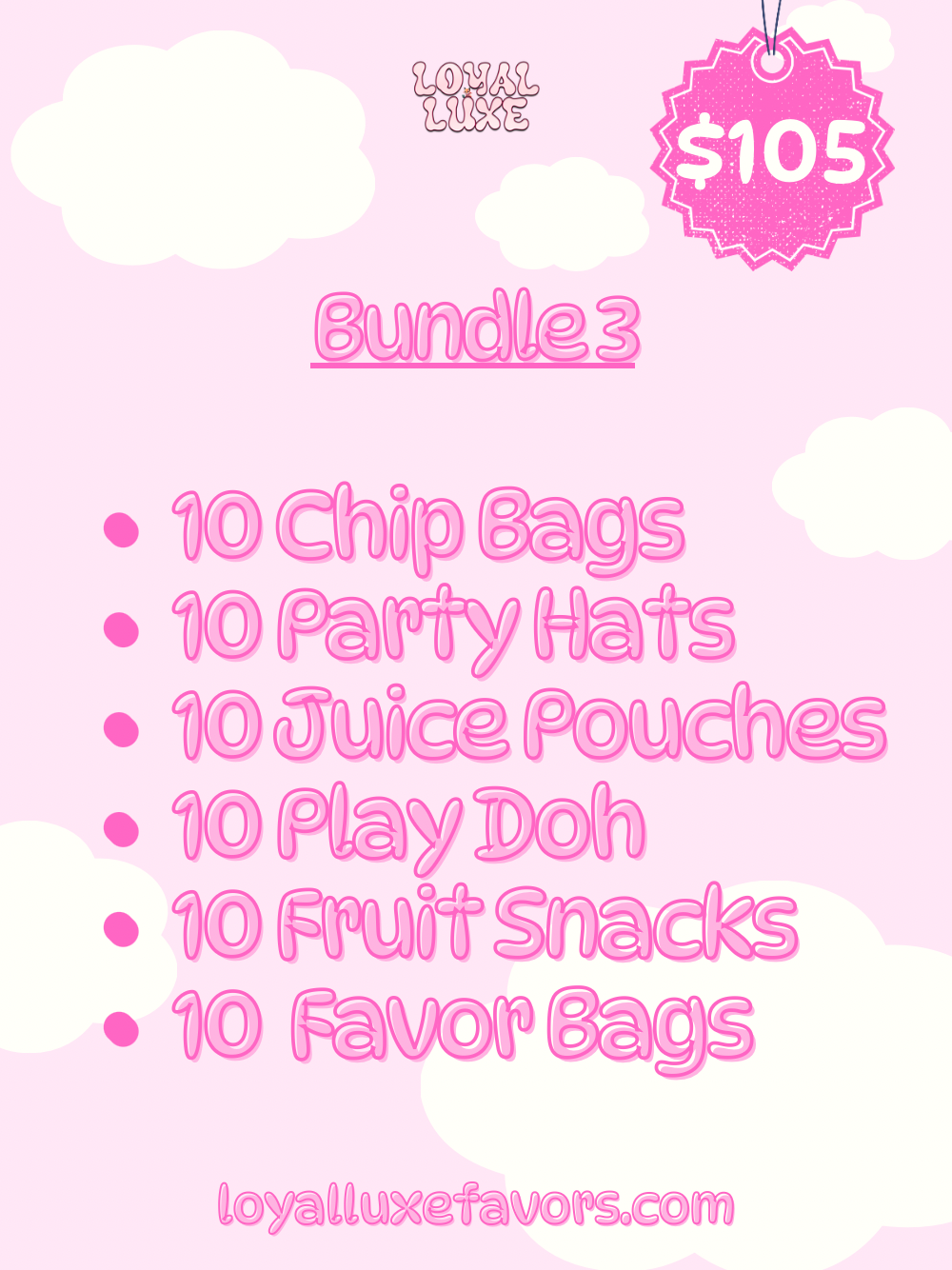 Party Decor and Favor Bundle Deals for Birthday Party or Event