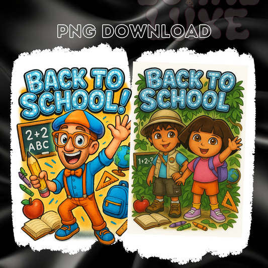 Spongebob x Dora Back to School Themed Images 2025