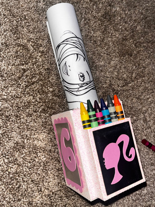 3D Coloring Boxes with Pages & Crayons *Any Theme!