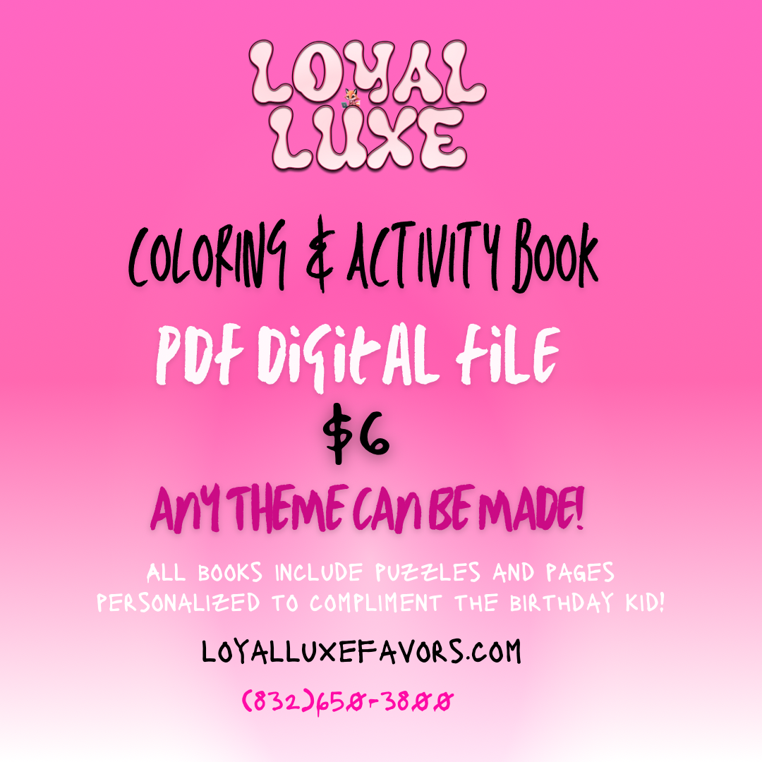 ANY THEME** Coloring & Activity Books or Digital Download