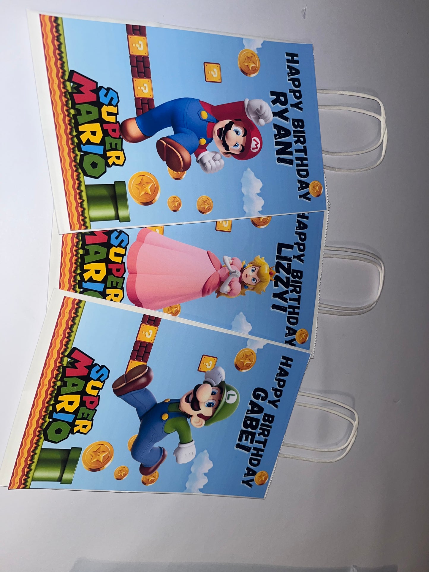 Super Mario Party Themed Favor Bags