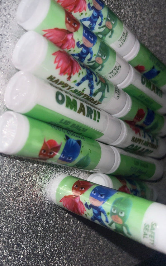 PJ Masks Personalized Lip Balm Party Favor for Birthday Party * Any Theme Can Be Made! *