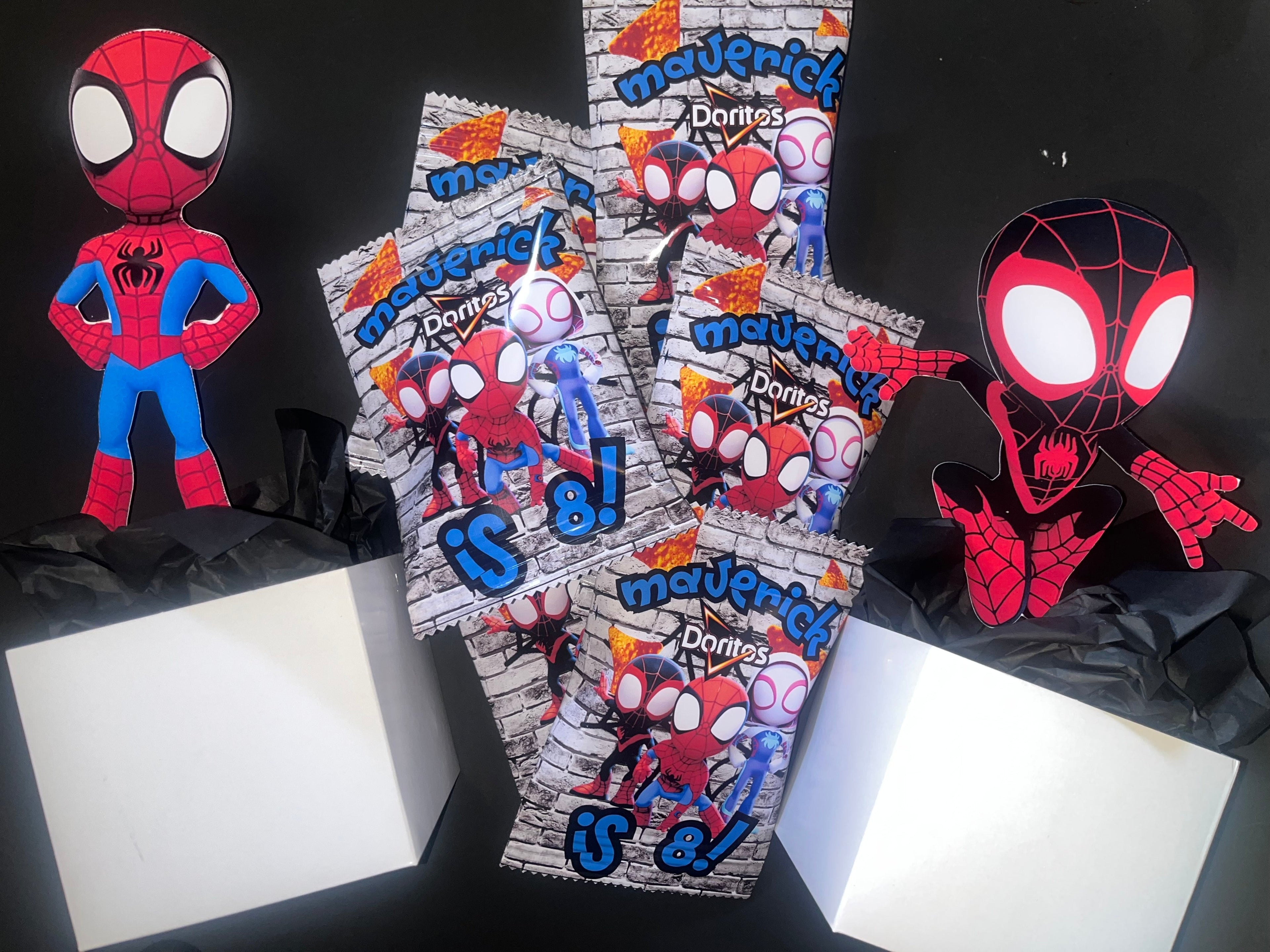 Spidey themed party favors