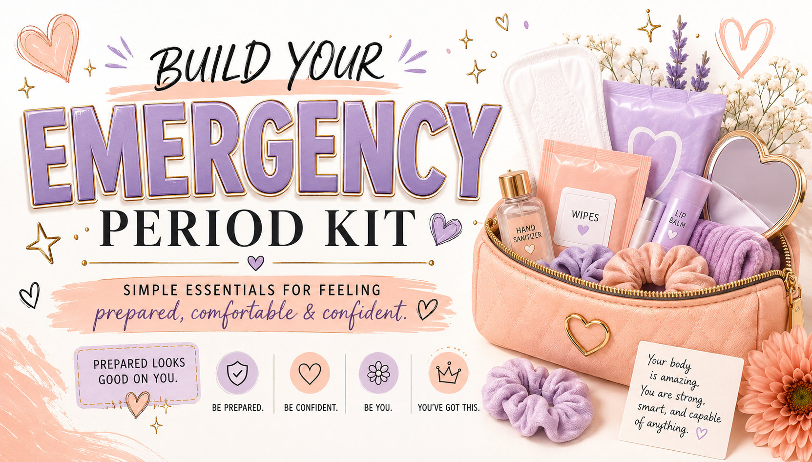 Build Your Emergency Period Kit 💜🍑