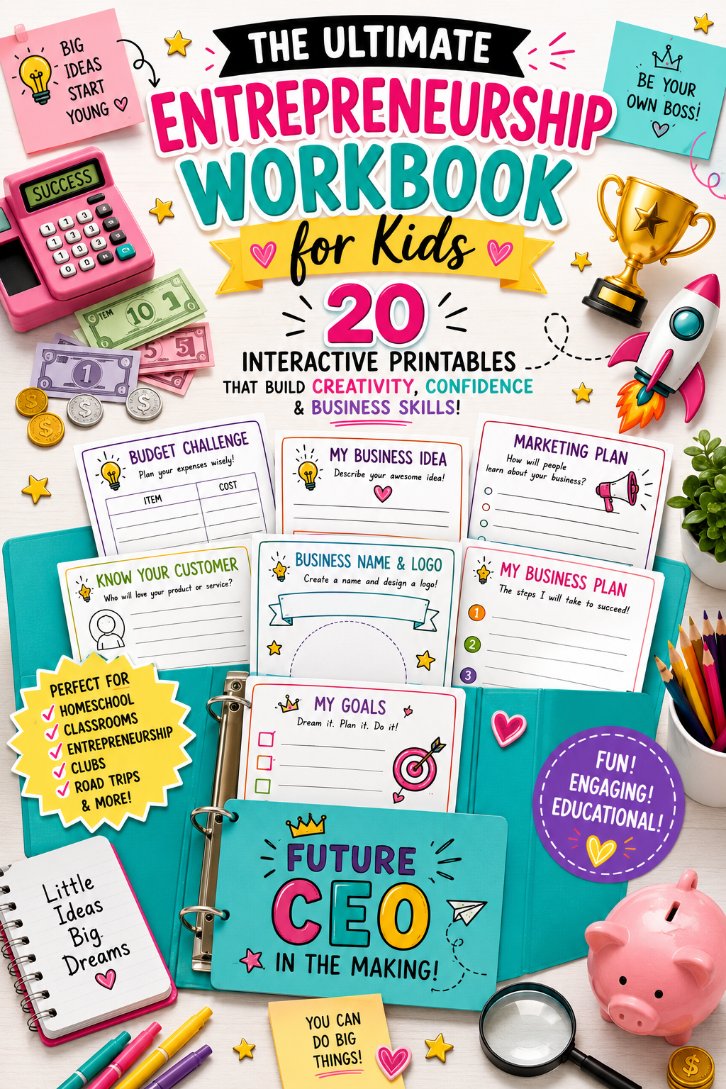 20 Fun Entrepreneurship Worksheets for Kids to Build Creativity, Confidence & Business Skills