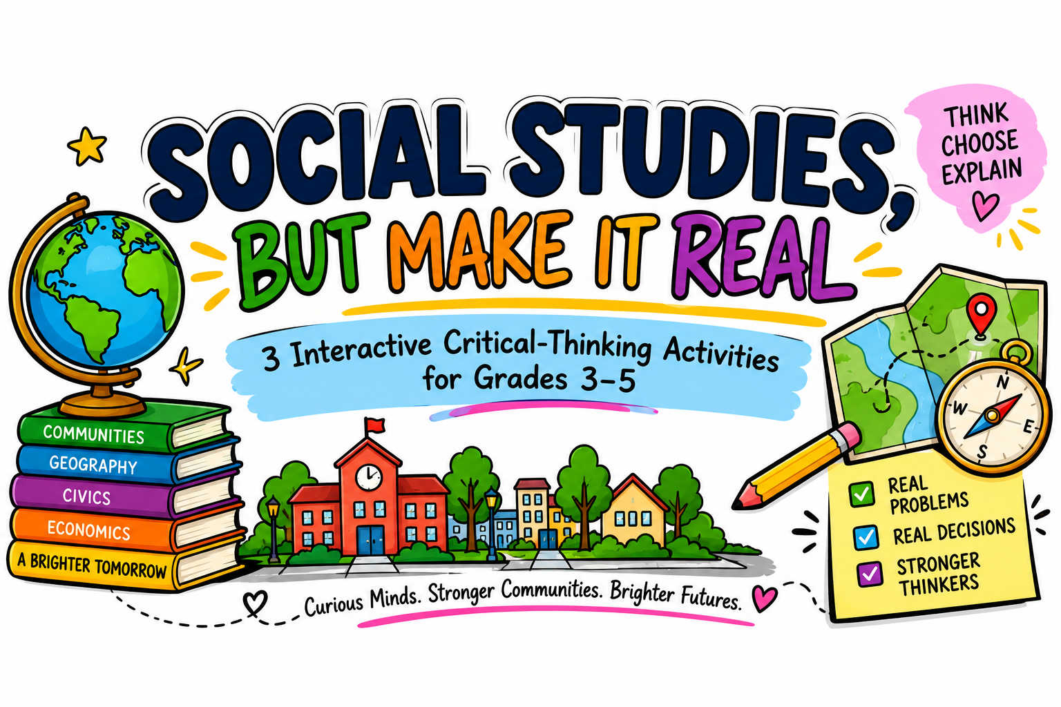 🧠 Social Studies Critical Thinking for Grades 3–5