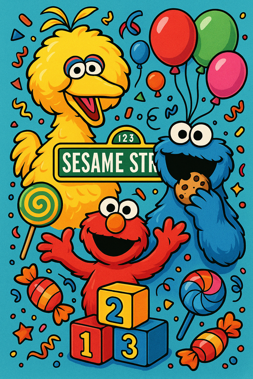 Sesame Street Themed Bag Design