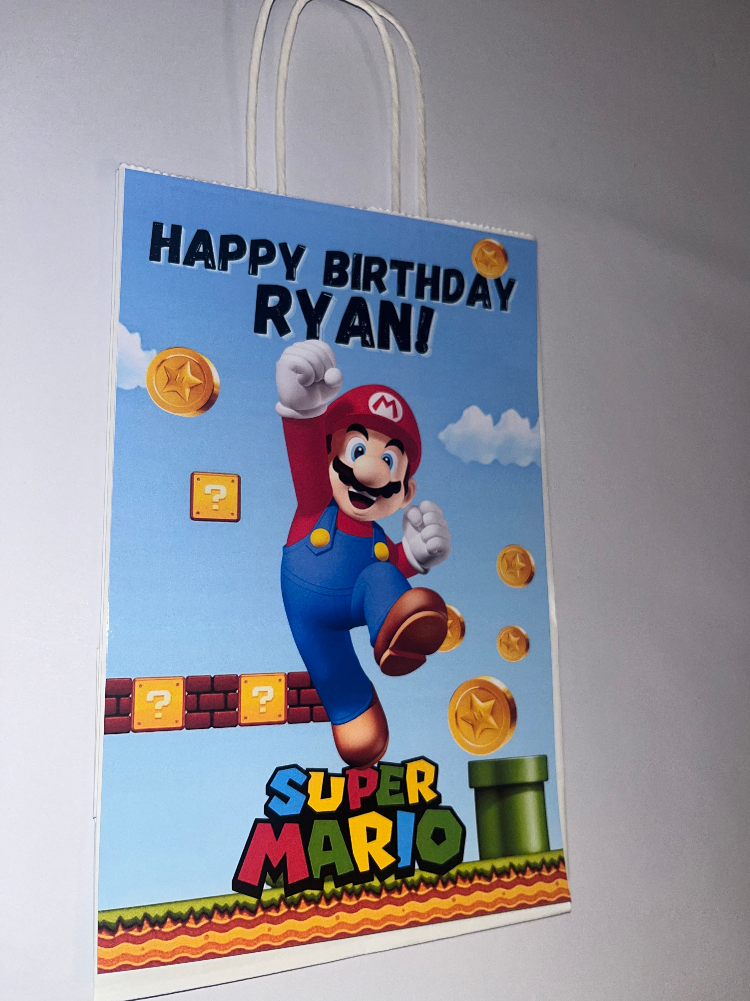 Super Mario Party Themed Favor Bags