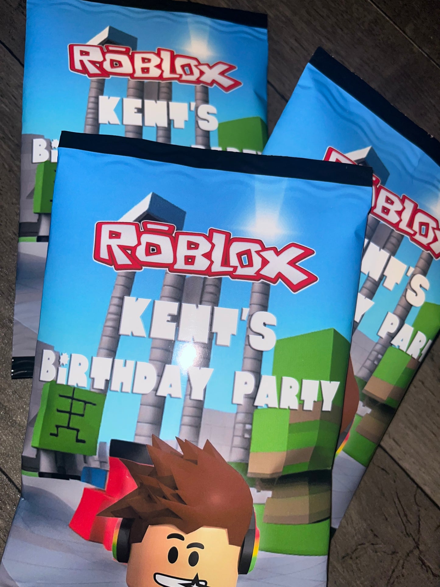 Roblox Custom Chip Bags for Birthday Party