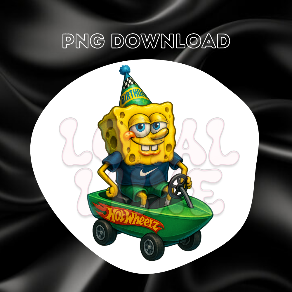 Spongebob x Hotwheels PNG