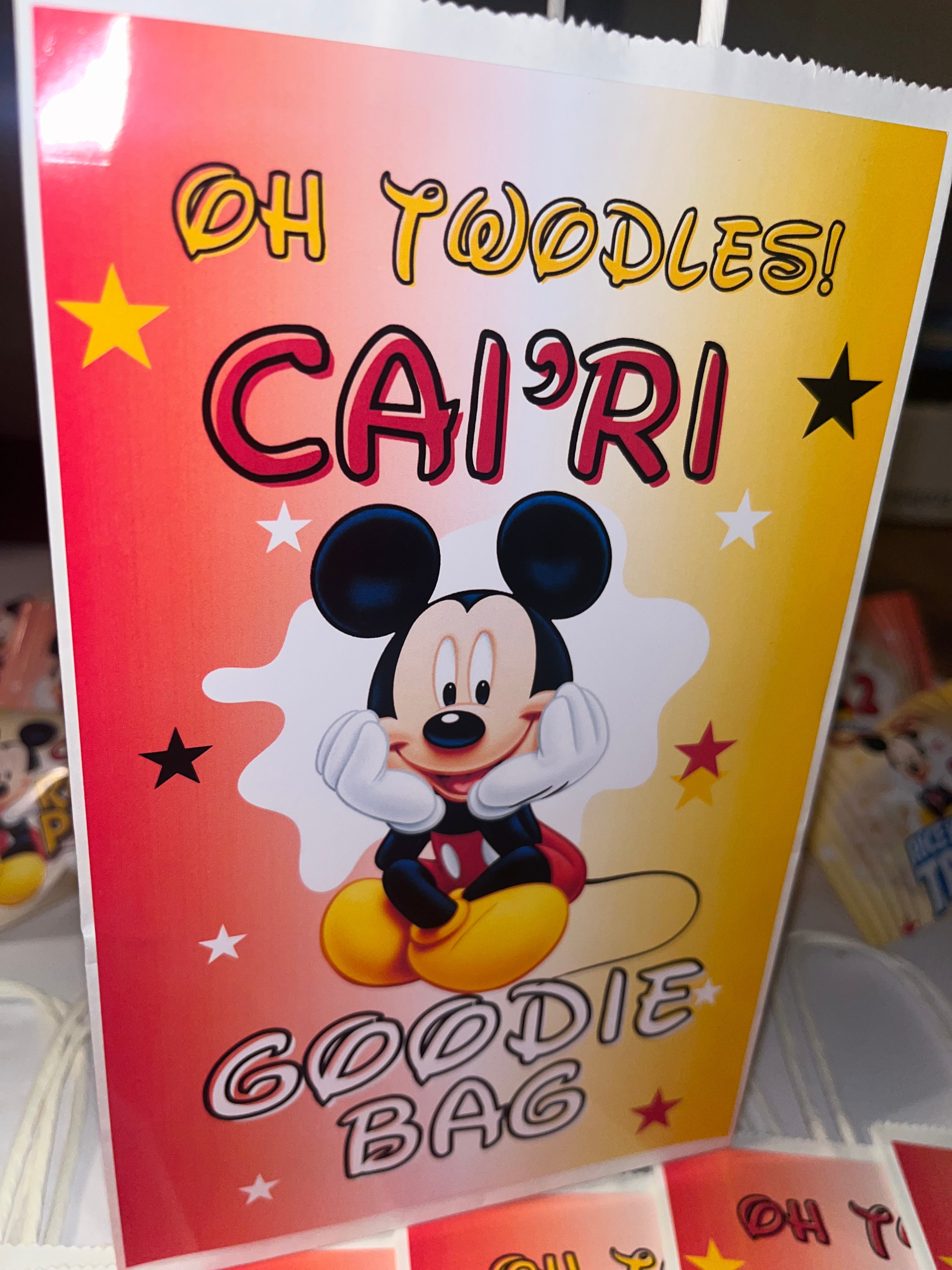 Mickey Mouse Party Favor Bags