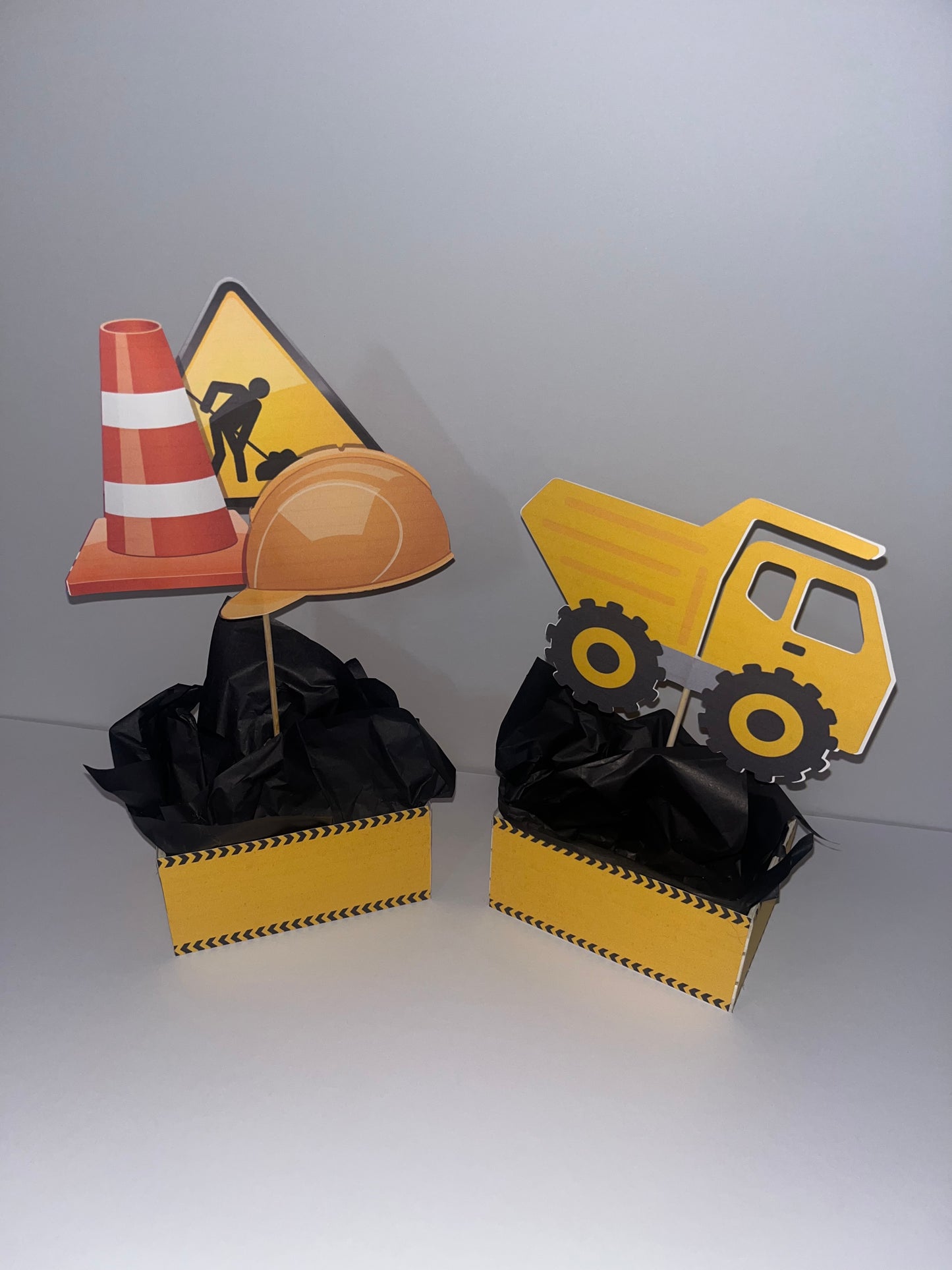 Construction Themed Centerpieces