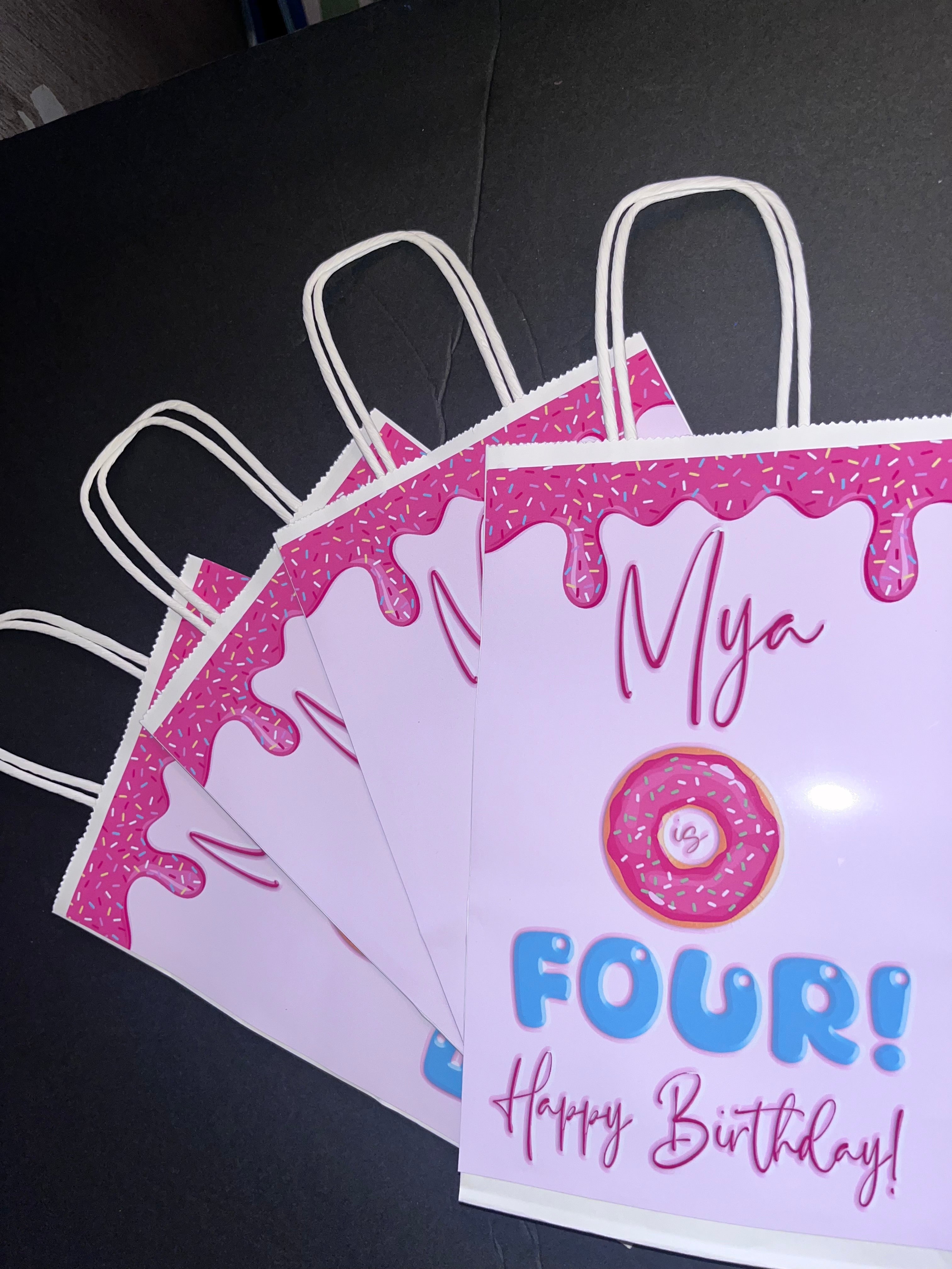 Winter Wonderland Party Favor Bags and Sticker Beverage Labels for Event or Birthday Party