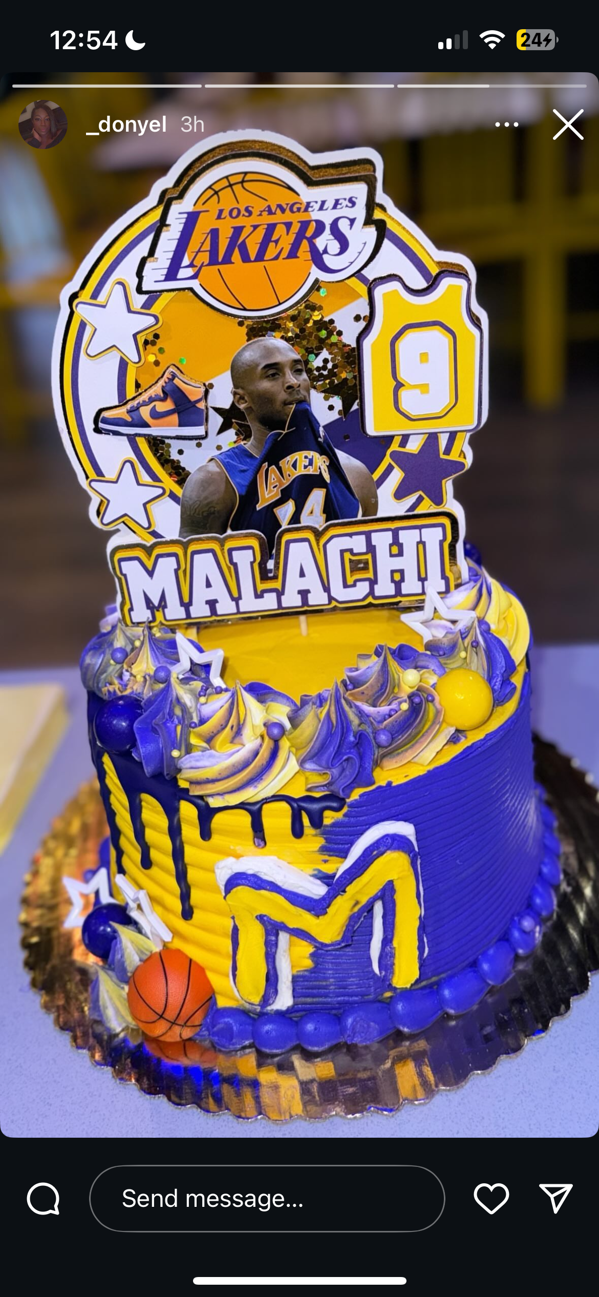 Lakers Themed Cake Topper