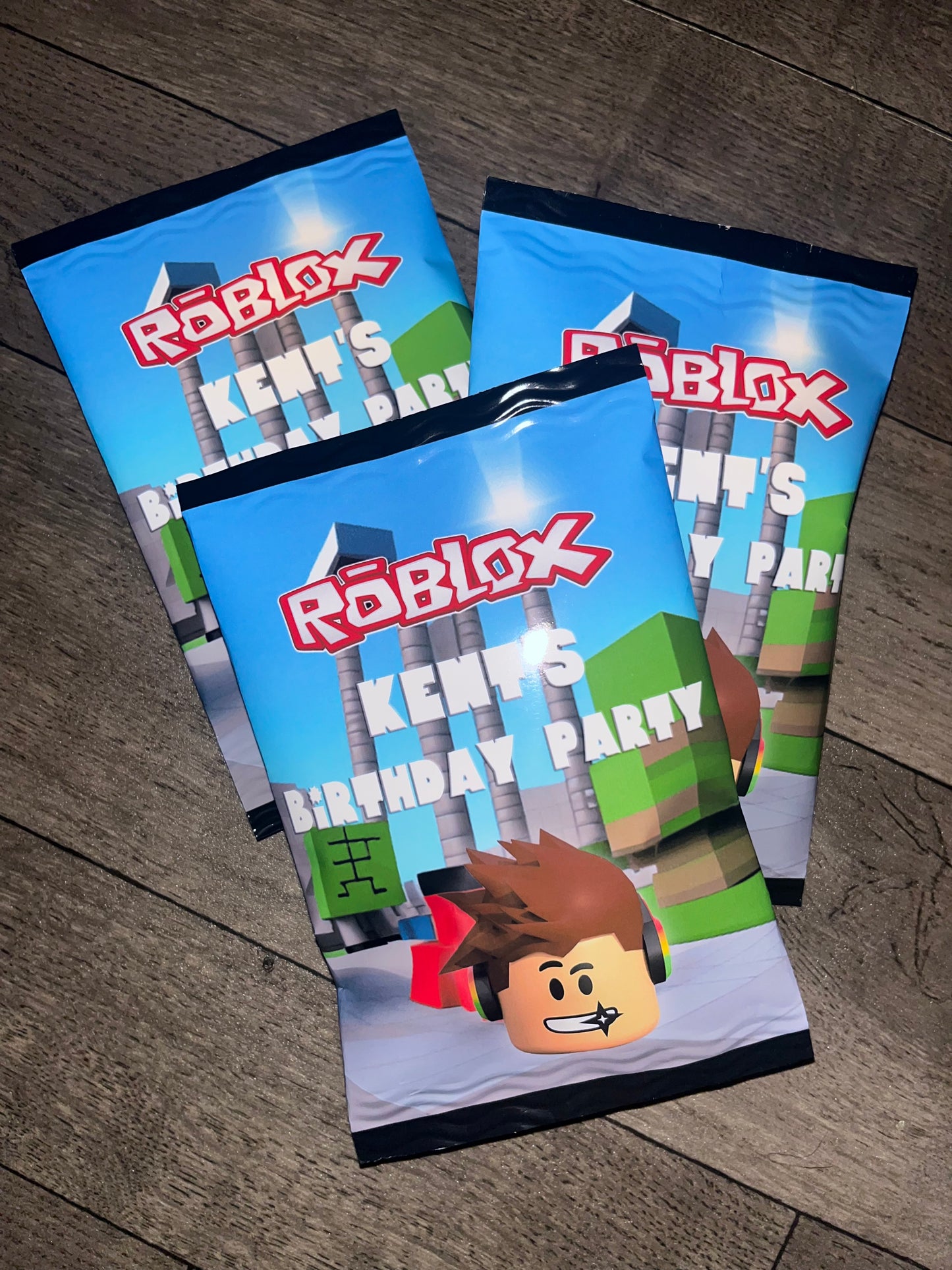 Roblox Custom Chip Bags for Birthday Party