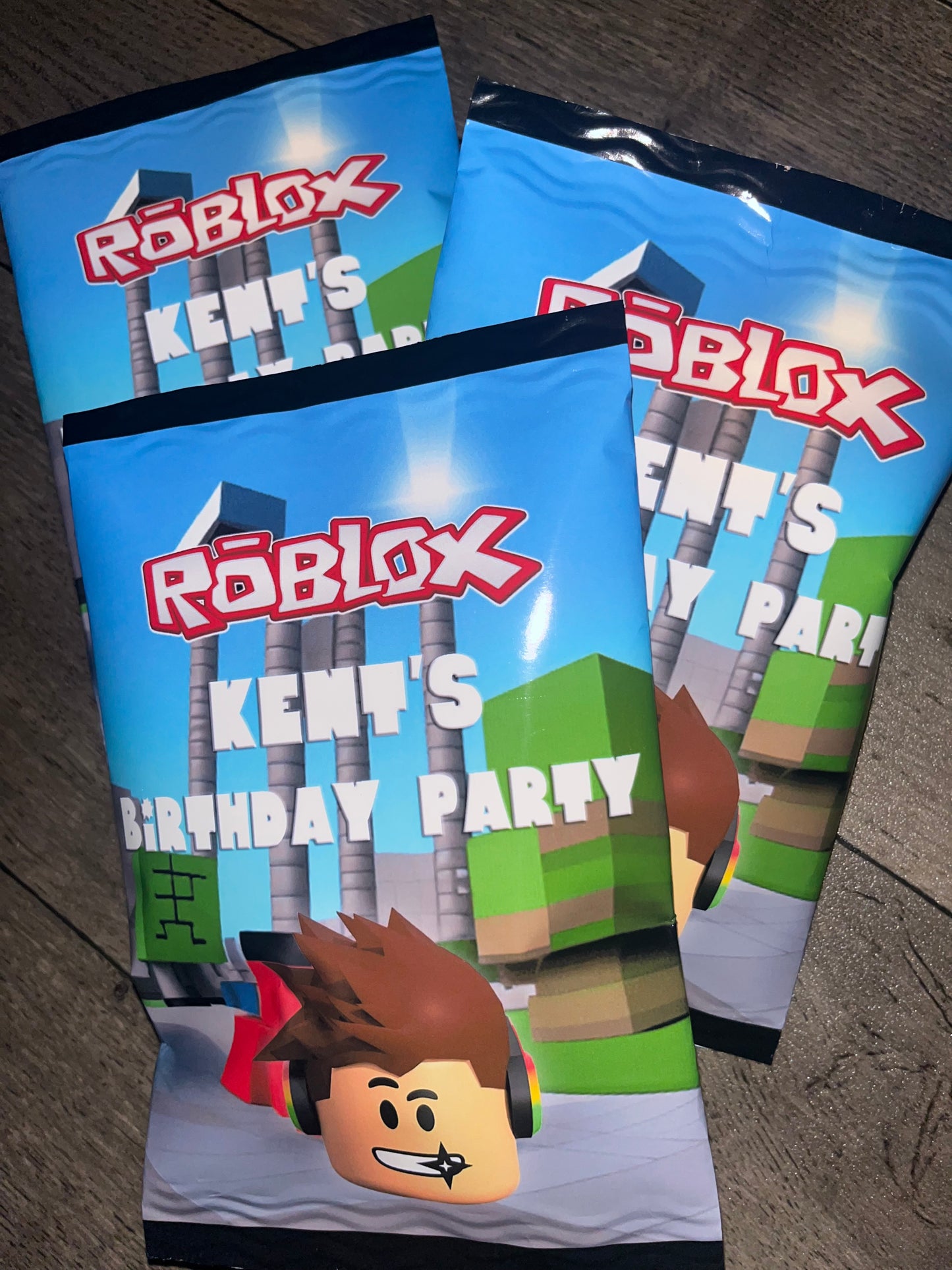 Roblox Custom Chip Bags for Birthday Party