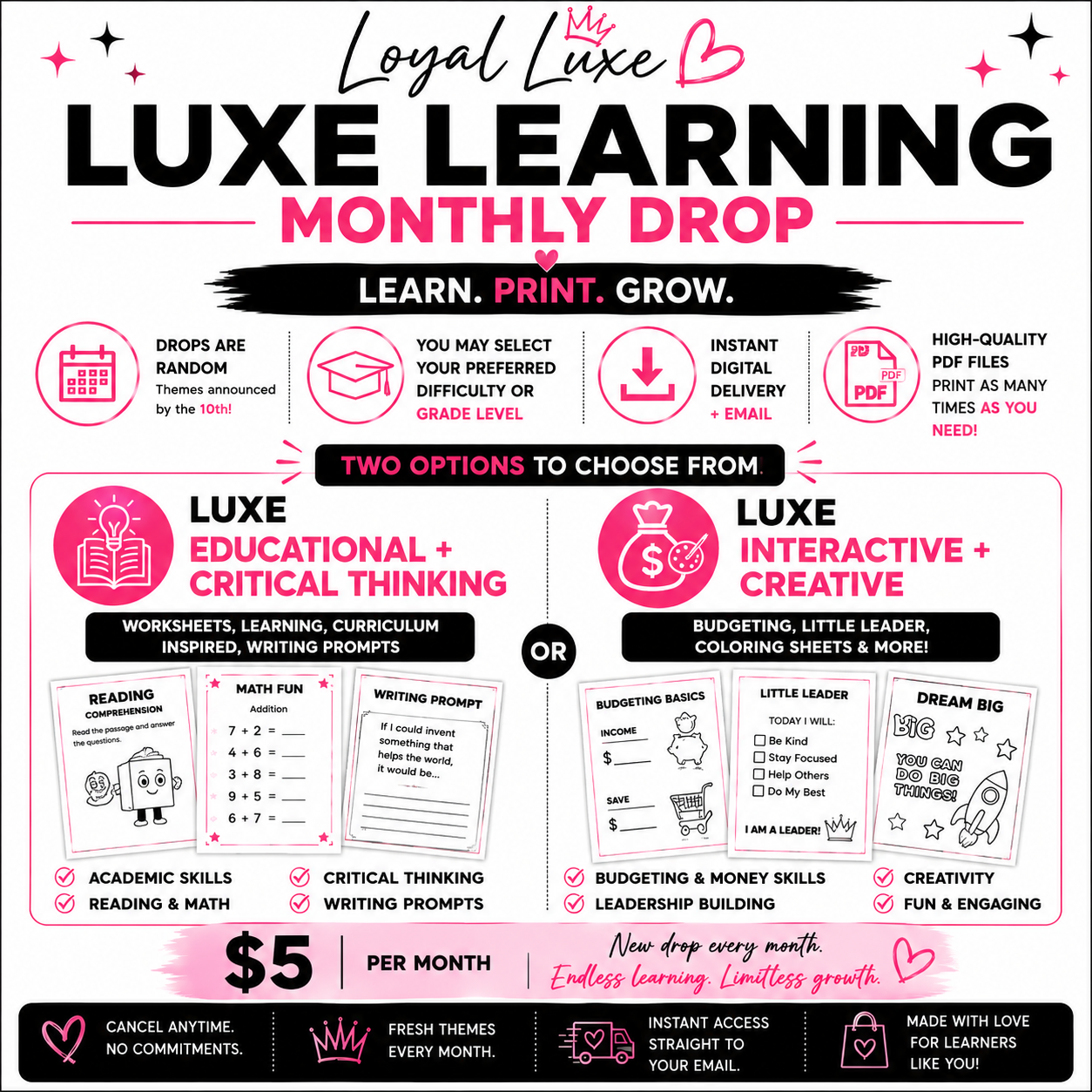 Luxe Learning Monthly Drop✨