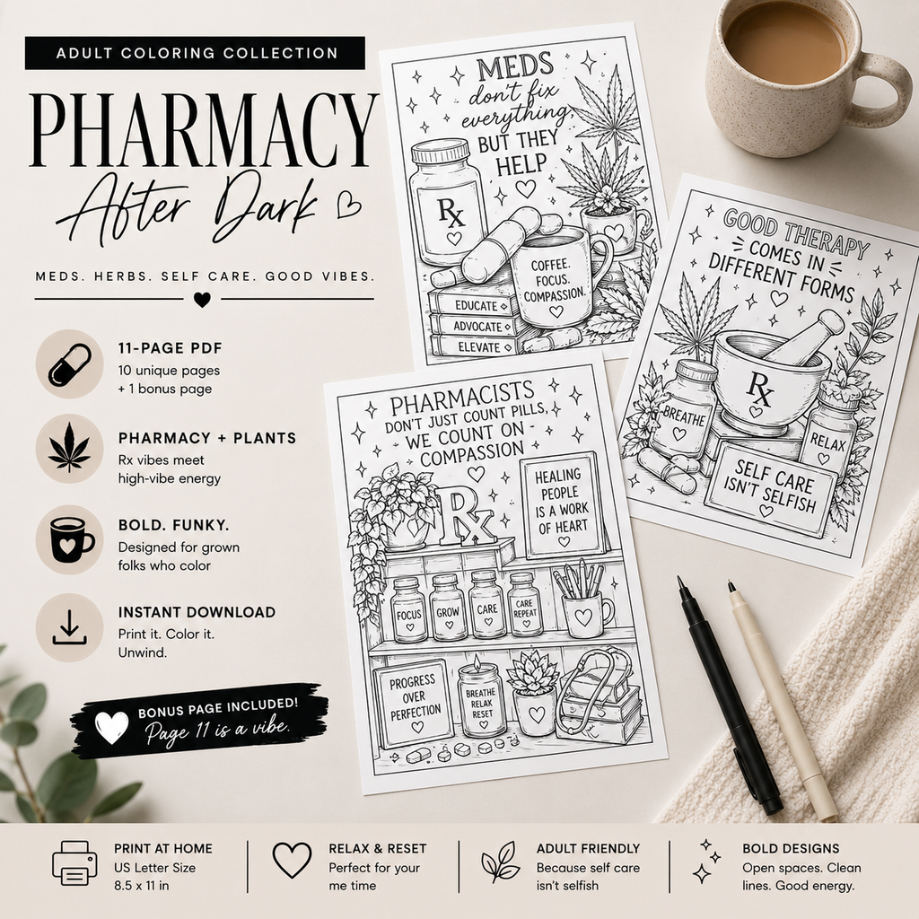 PHARMACY AFTER DARK | ADULT COLORING COLLECTION