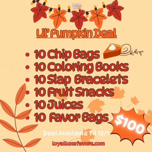 Lil’ Pumpkin Fall Party Favor Deal