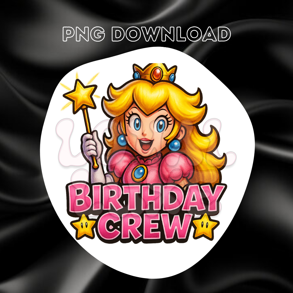 Princess Peach Birthday Crew Download