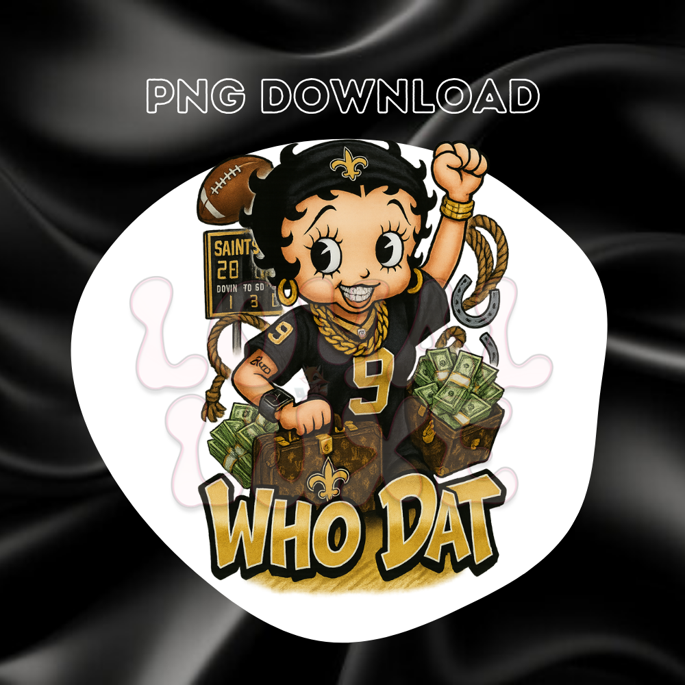 Betty Boob WHO DAT PNG