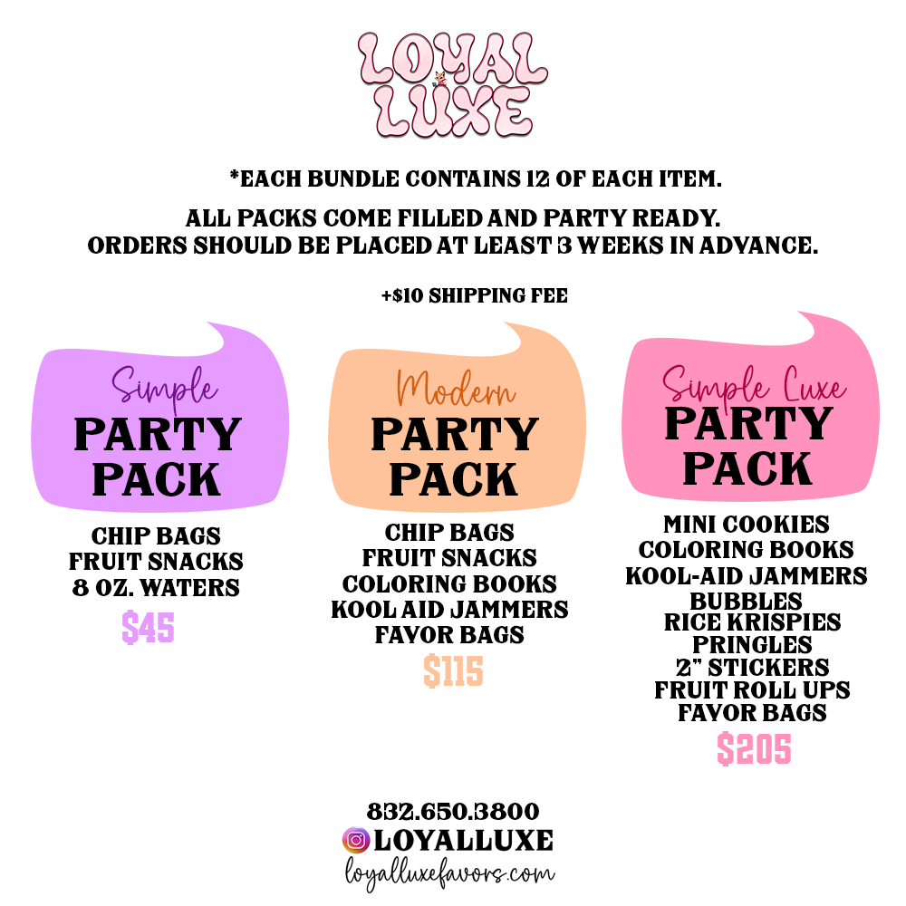 Any Theme** Party Favor Bundles for any theme or Event