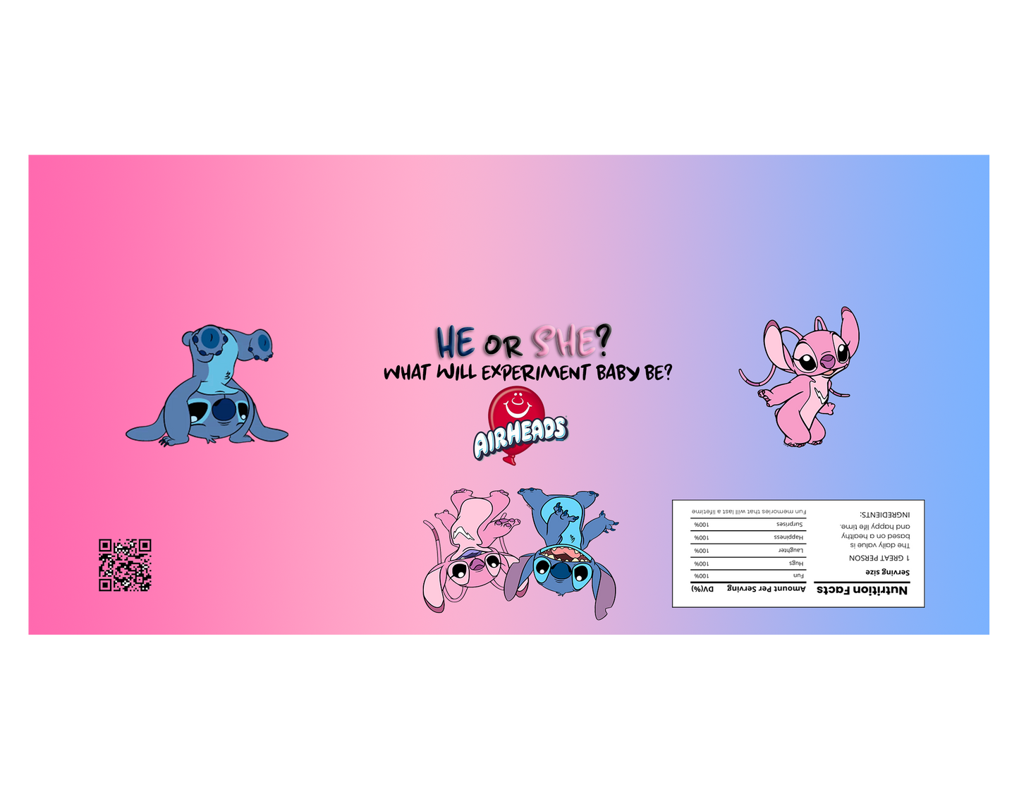 Stitch & Angel Airhead Gender Reveal PDF Download