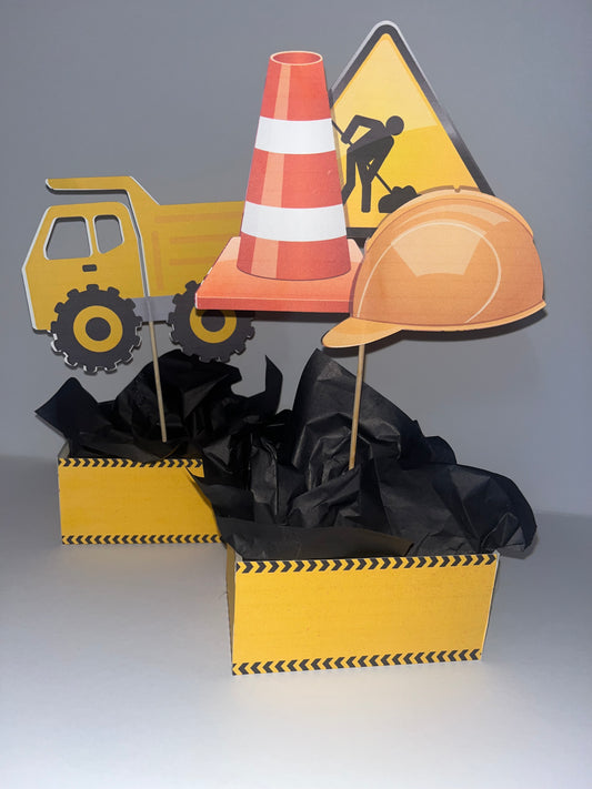 Construction Themed Centerpieces