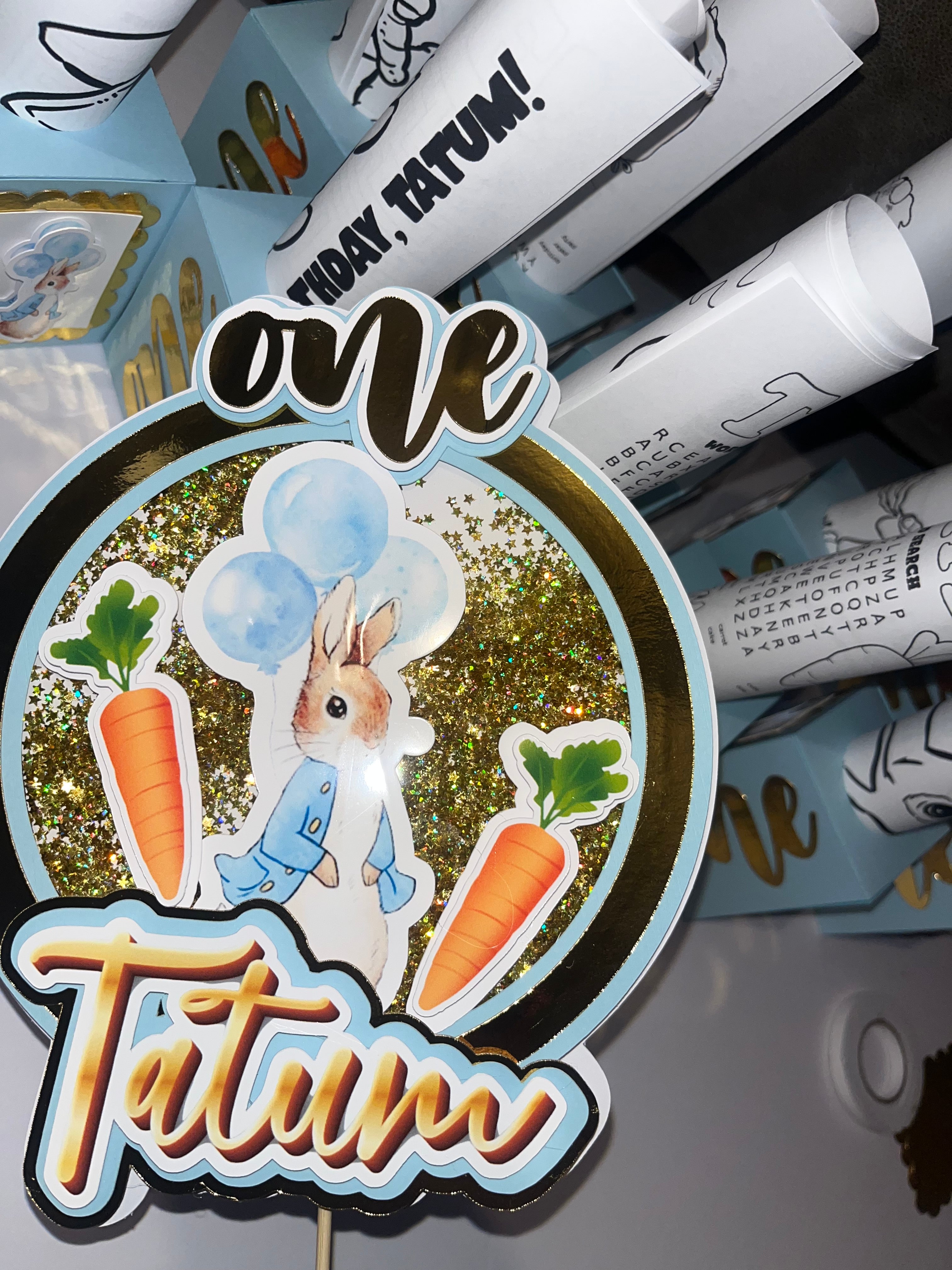 Peter Rabbit Cake Topper