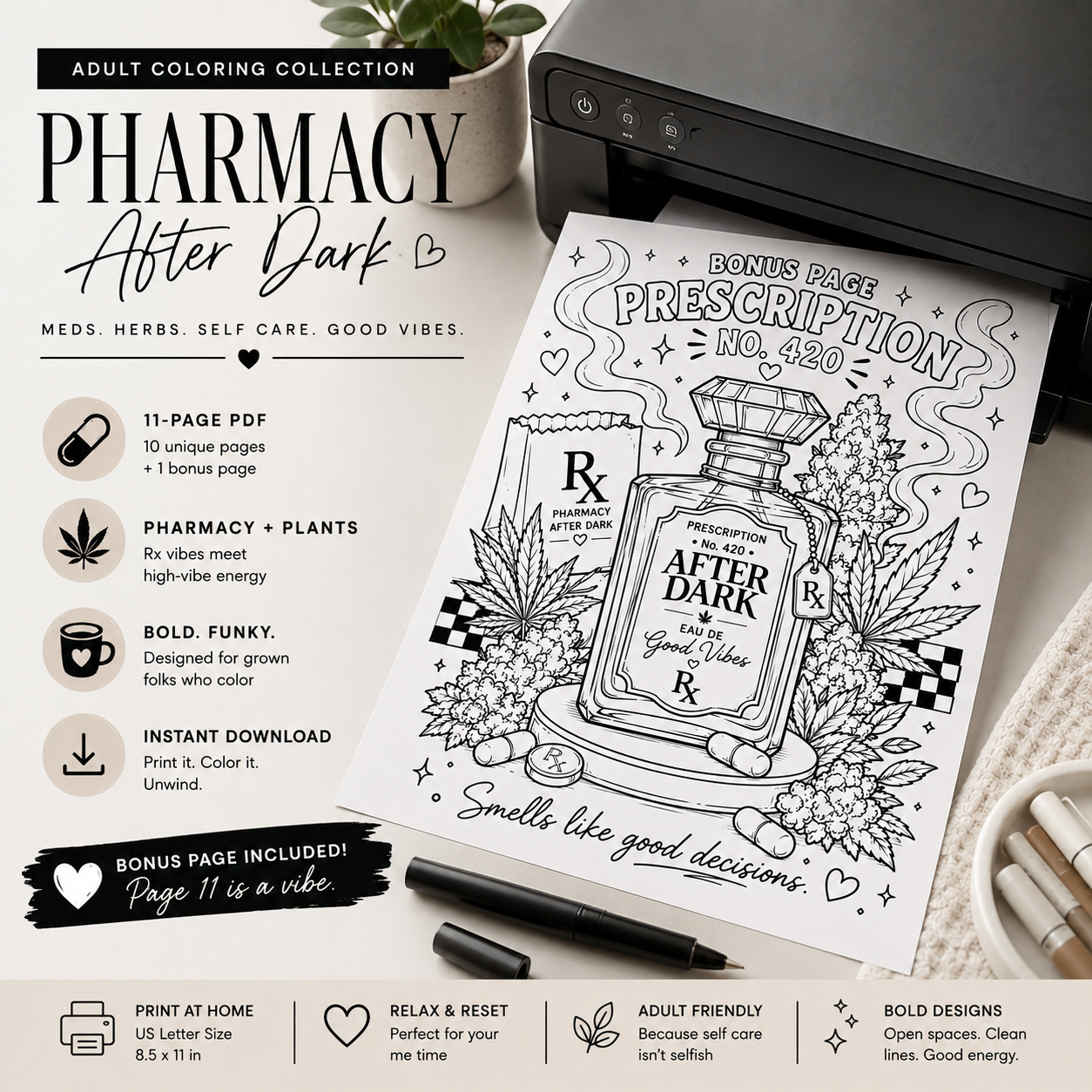 PHARMACY AFTER DARK | ADULT COLORING COLLECTION