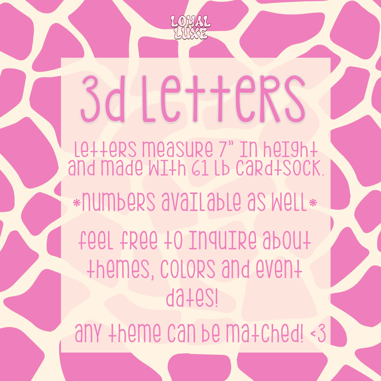 3D Letter Special!