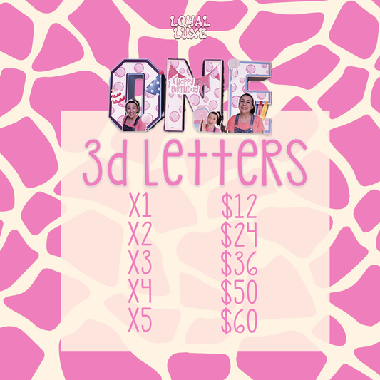 3D Letter Special!