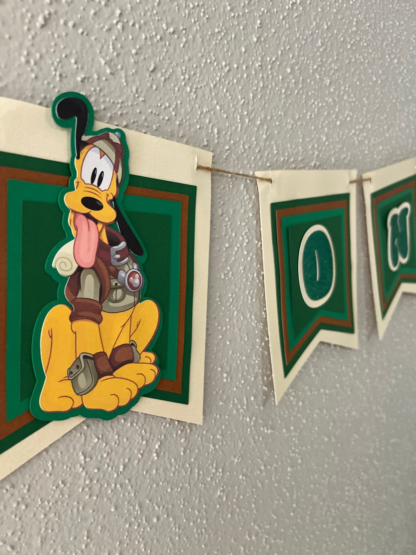 Mickey Safari First Birthday Banner