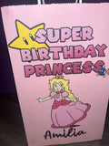 Super Princess Peach Party Favor Bags for Girls Birthday Party