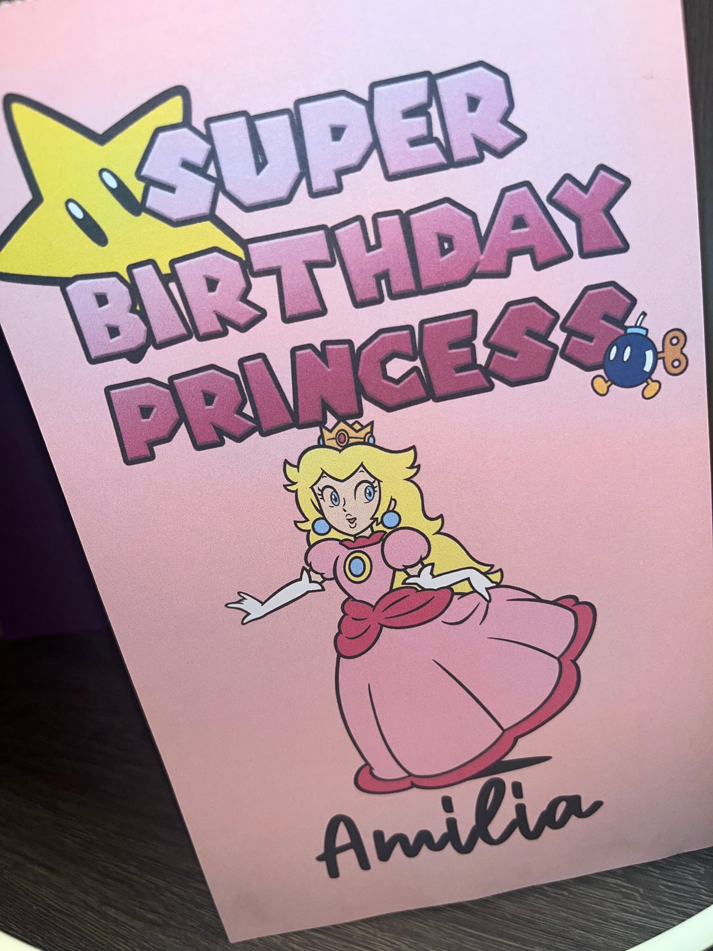 Super Princess Peach Party Favor Bags for Girls Birthday Party