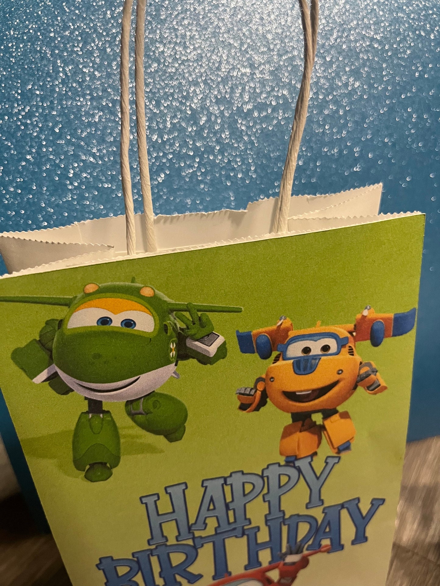 Super Wings Favor Bags for Kids Birthday Party