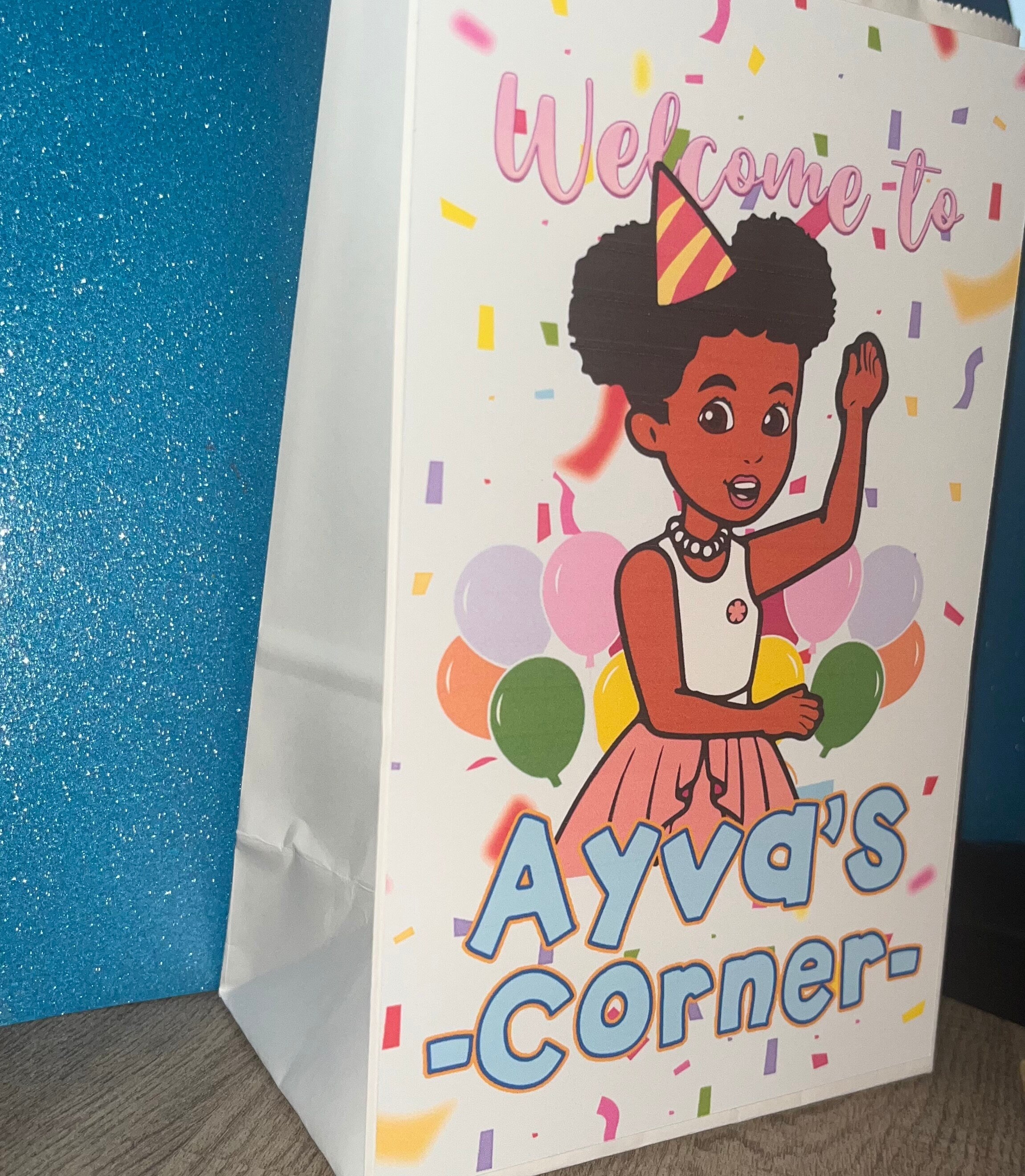 Personalized Gracie’s Corner Inspired Cutouts Toppers Chip Bags Snack Labels and Gift Bags for Girls Birthday Party