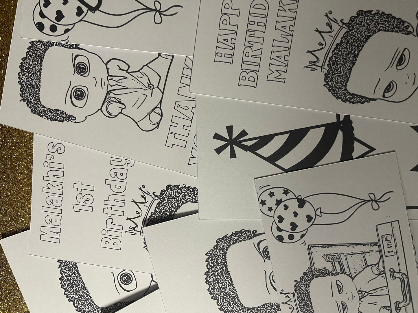 Boss Baby Girl Themed Personalized Coloring Page Simple Party Favor Quantity of 6 for Birthday Party