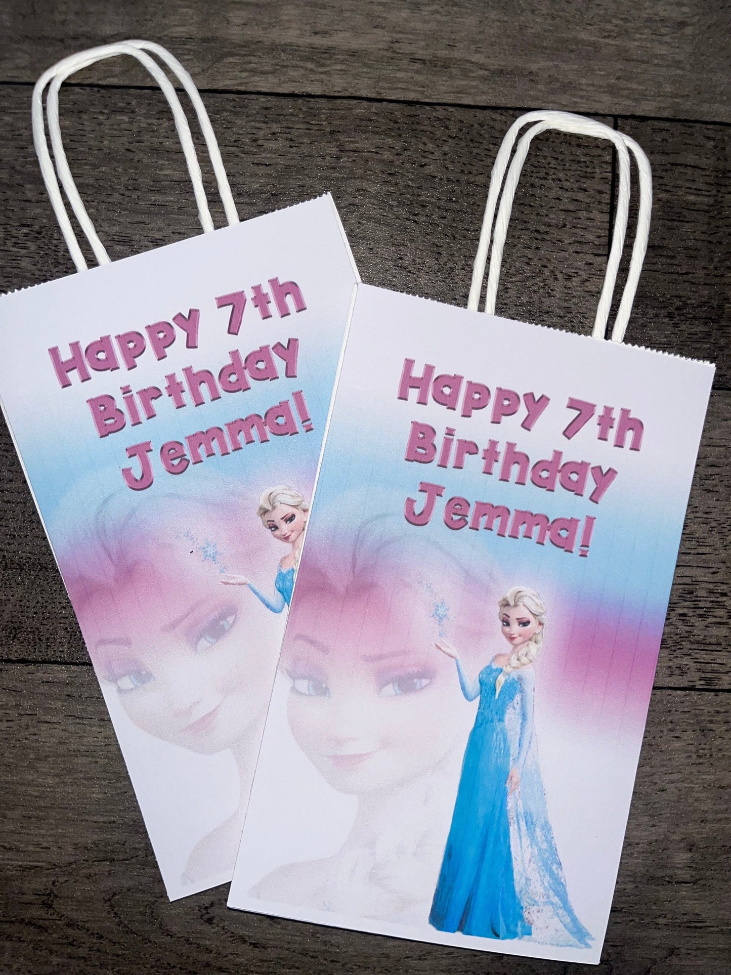 Frozen Elsa Anna Happy Birthday to You  Birthday Favor Bag For Party Favors