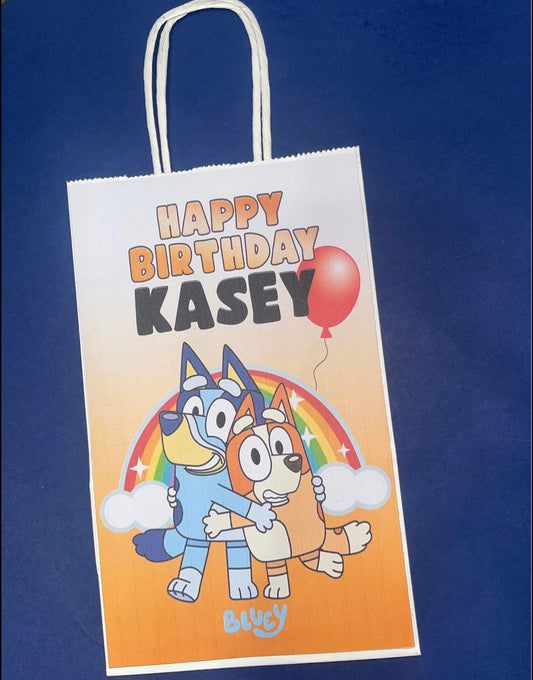 Happy BIrthday to You Bluey Birthday Gift Bag For Party Favors