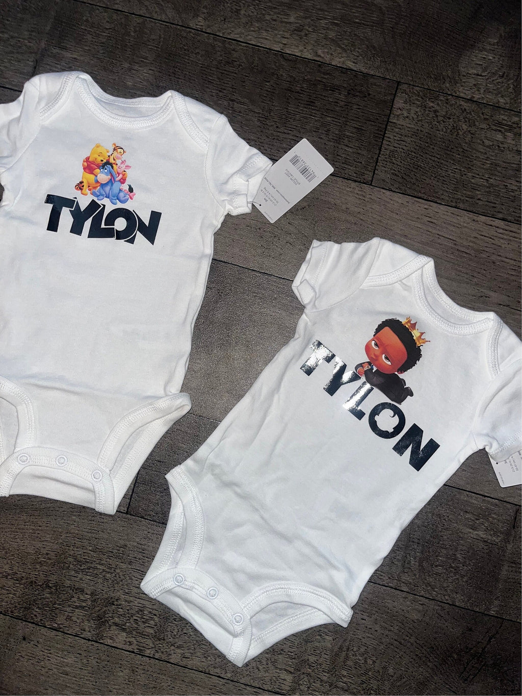Personalized Themed Onesies with Name. Perfect for Babyshower Gift Sets