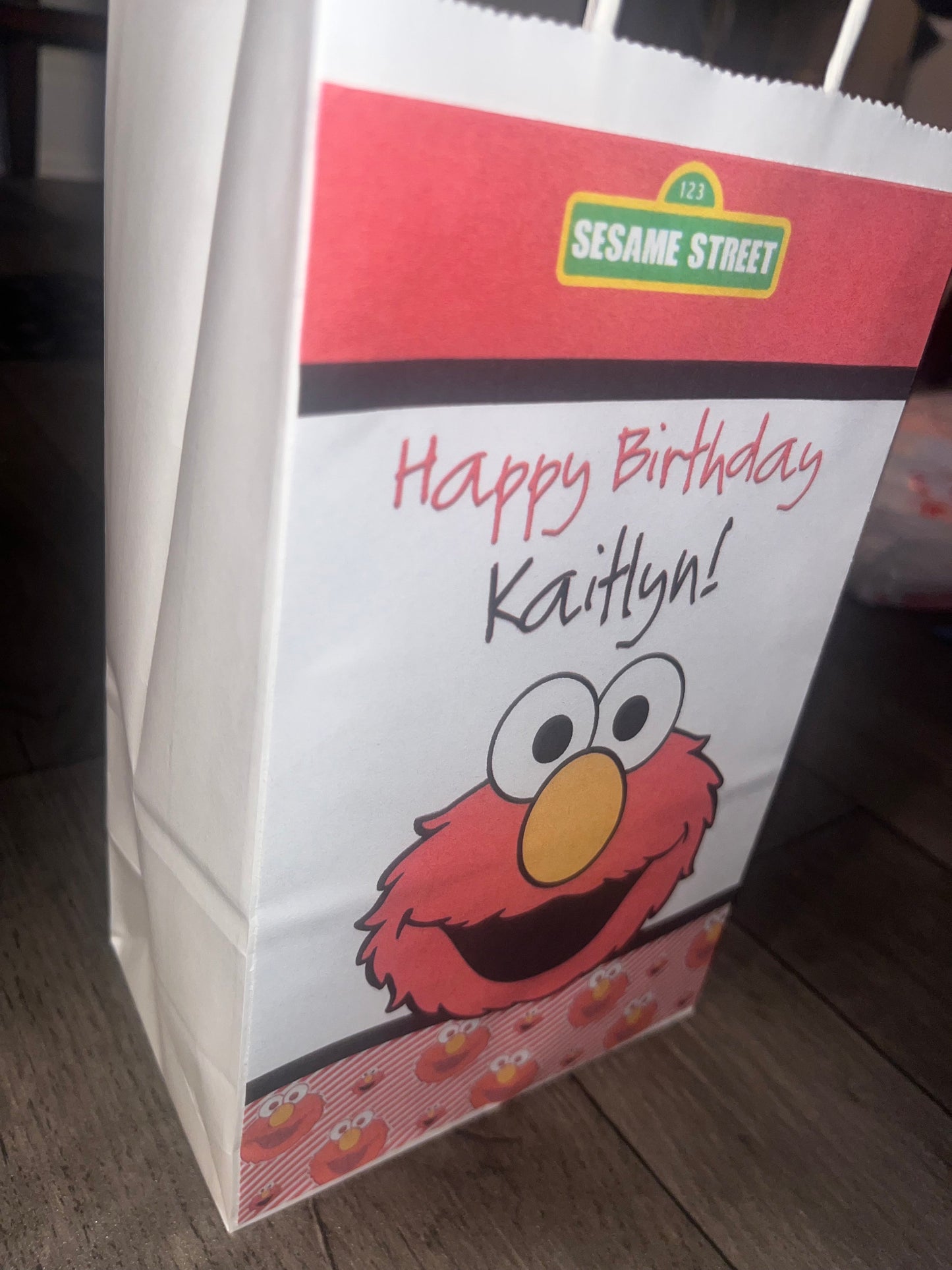 Simple Sesame Street Elmo or Elmo and Abby Favor Bags, Labels, Snacks & More for Birthday Party or Event