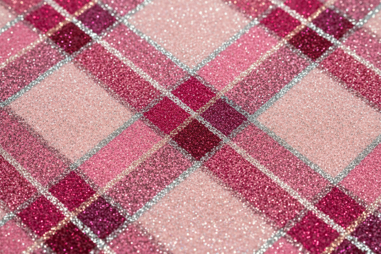 pink glitter plaid luxury design